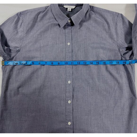 L.L.Bean Signature Women’s Classic Chambray Button Down Blouse 100% Cotton 14 - Picture 9 of 12